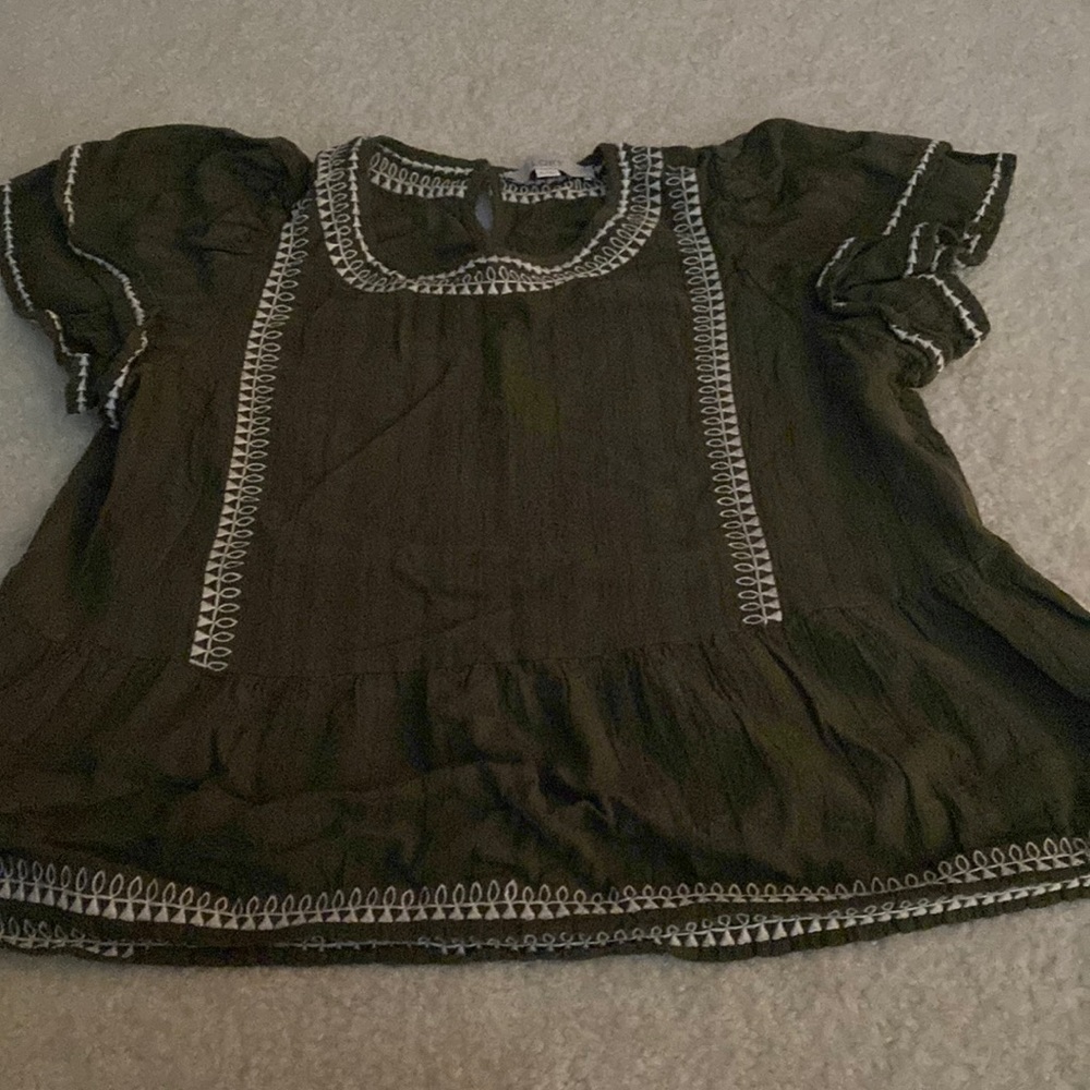 Loft olive green top